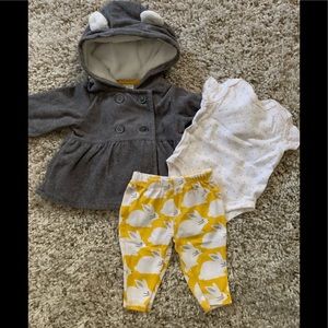 3 piece baby carters outfit